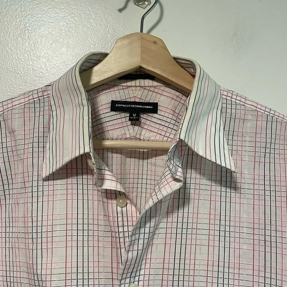 Express Design Studio Modern Fit Checkered Shirt - Medium - Picture 4 of 10